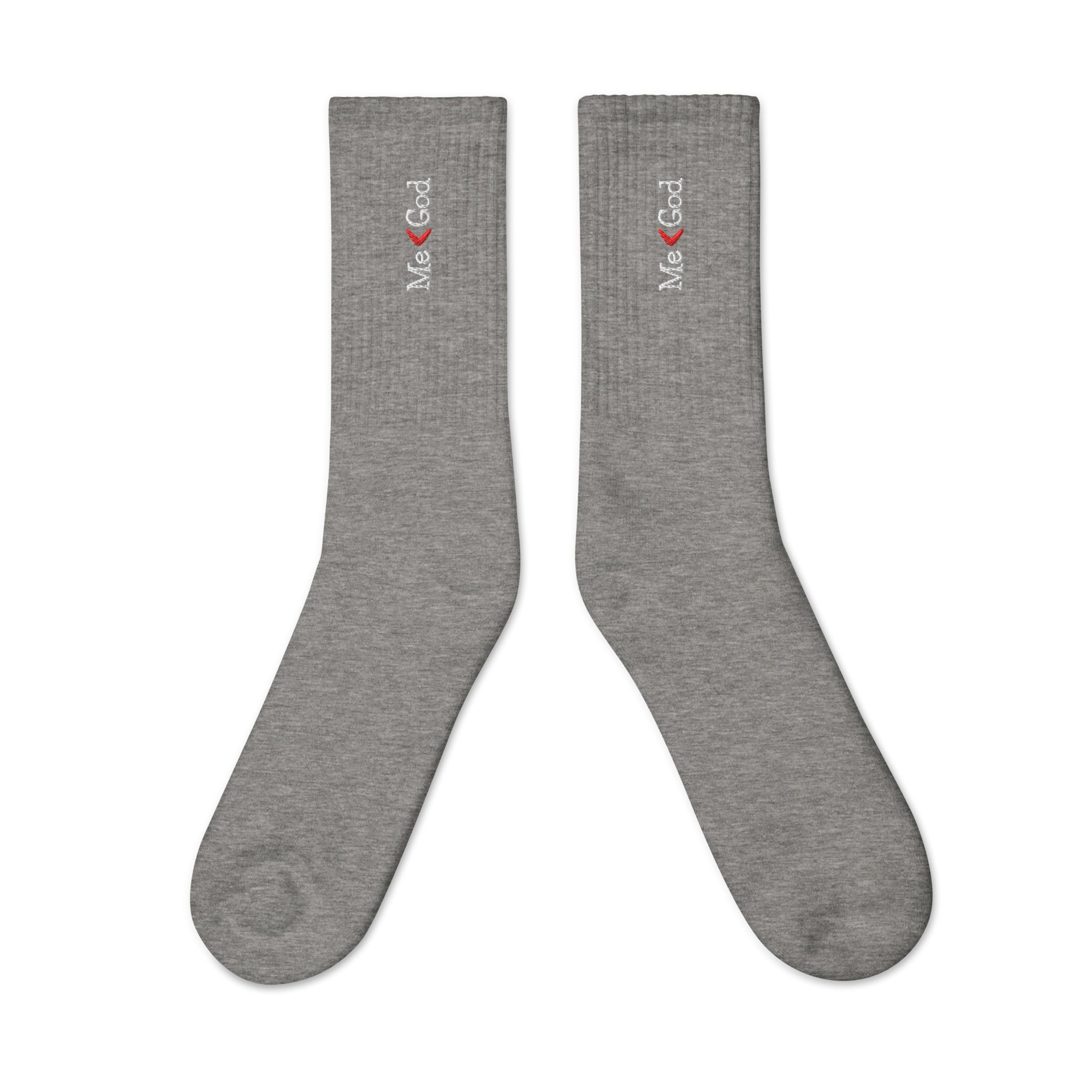 Me < God Embroidered Socks