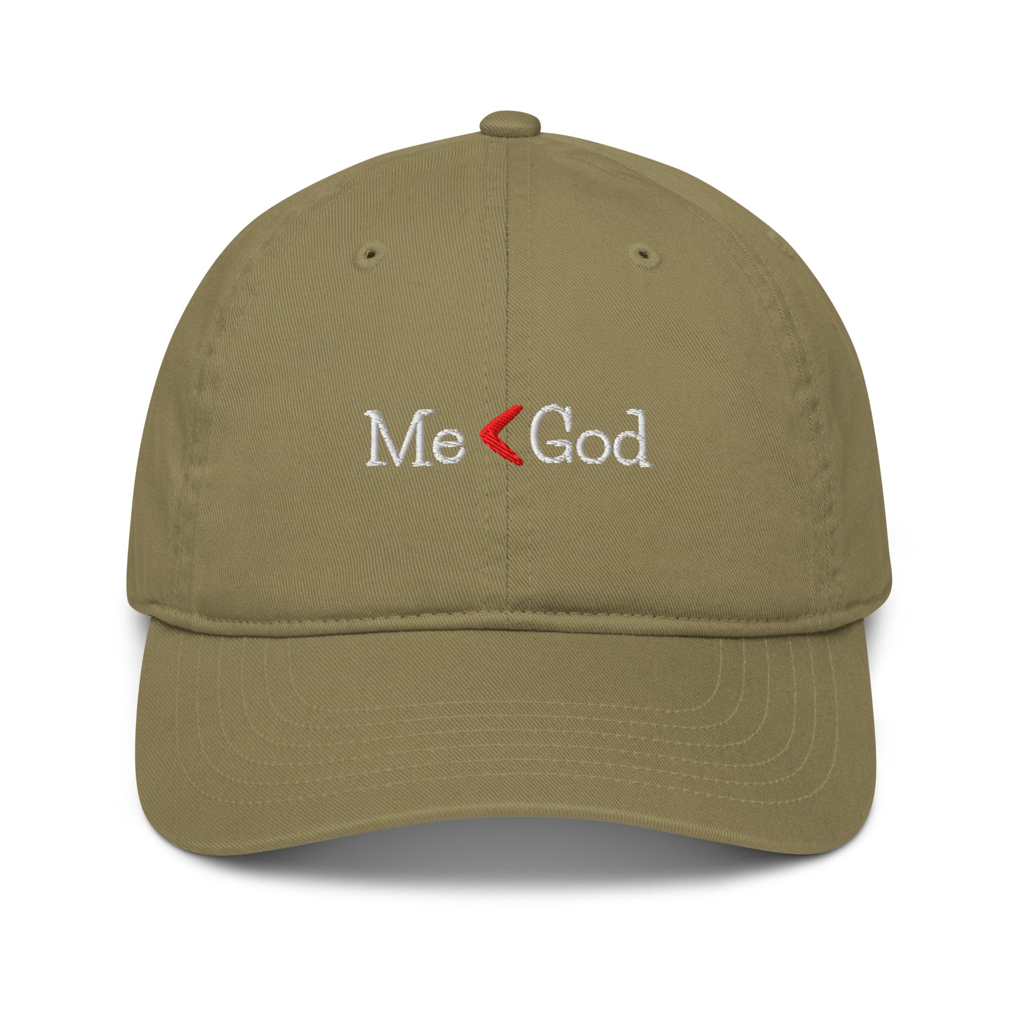 Me < God Organic Dad Hat
